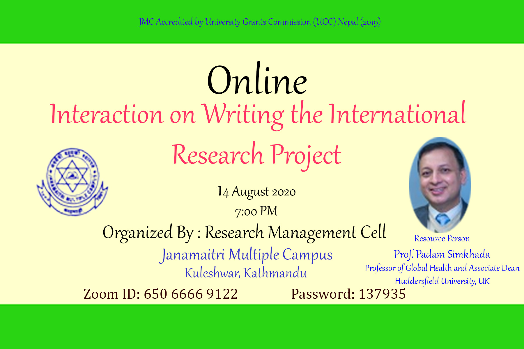 Interaction on Writing the International Research Project